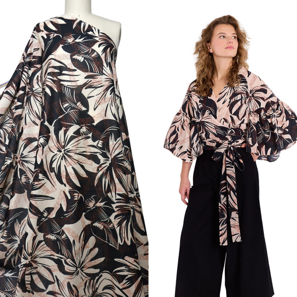 Atelier Jupe - 100% Cotton - Black Tropical *Last Piece 1.85m